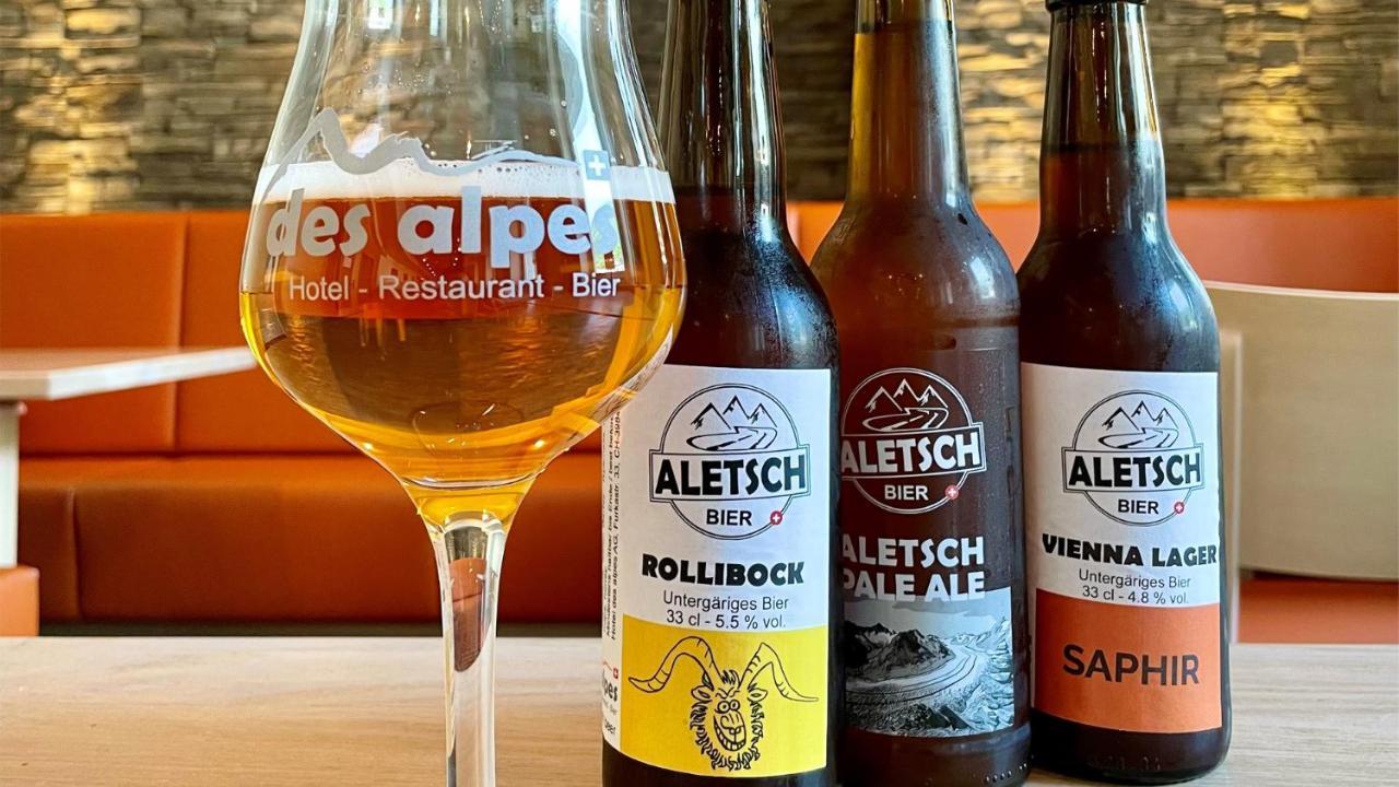 Boutique Und Bier Hotel Des Alpes Fiesch Dış mekan fotoğraf